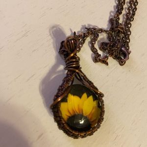 Hand wired necklace in copper. New